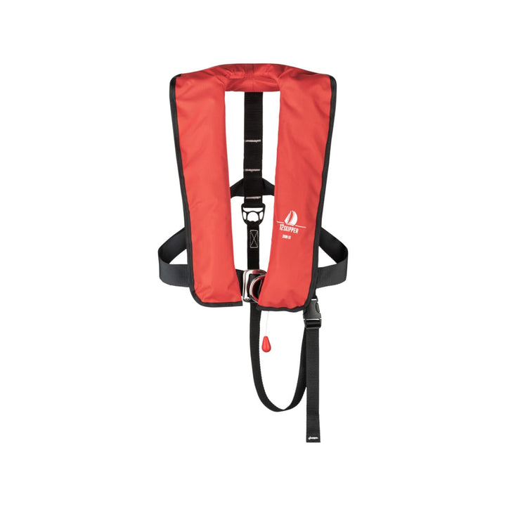12skipper Automatik Rettungsweste ISO 300N mit Harness, Schwimmweste rot, rot