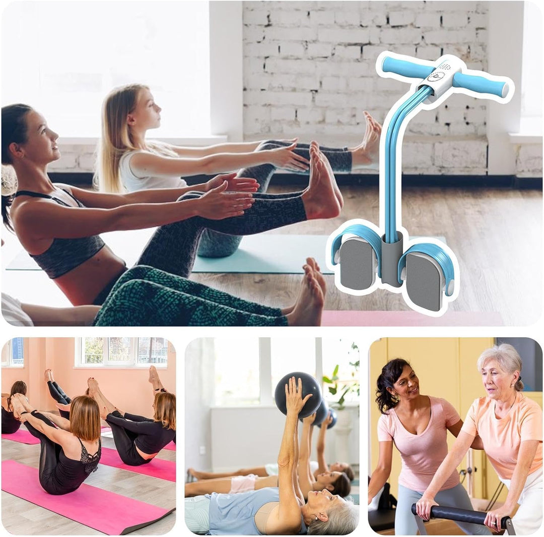 Elastischer Yoga-Pedalzieher, Pedalzieherband | Multifunktions-4-Röhren-Spannseil-Fitnessgerät,Home