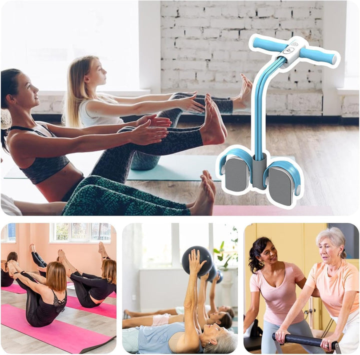 Elastischer Yoga-Pedalzieher, Pedalzieherband | Multifunktions-4-Röhren-Spannseil-Fitnessgerät,Home