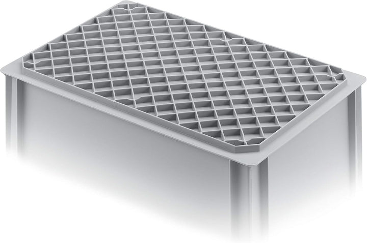 1a-TopStore Euro-Stapelbox EB-642, 600x400x420 mm (LxBxH), verstärkter Rippenboden, grau ähnl. RAL70