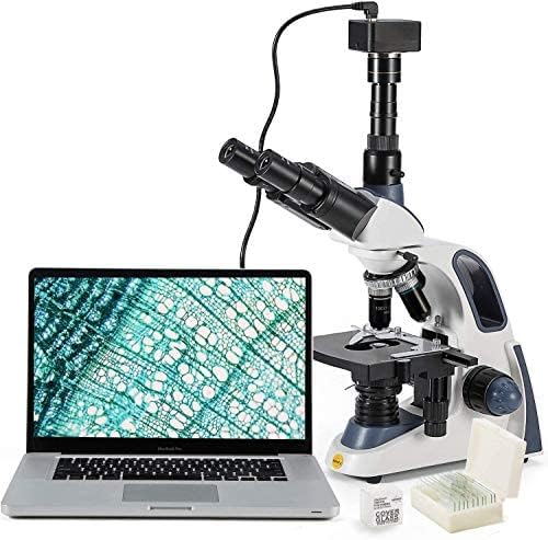 SWIFT SW380T-SC503-CK-5PBC Trinokulares Durchlicht Mikroskop 40X- 2500X,Lab-Mikroskop für Forschungs