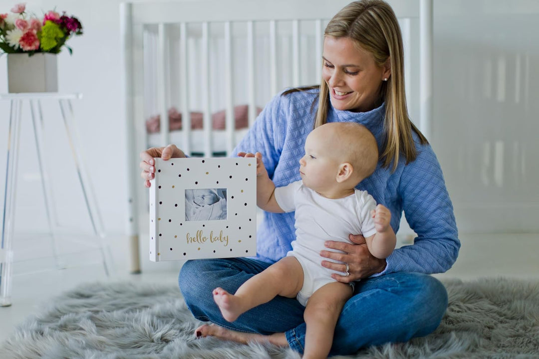 Pearhead Baby-Fotoalbum, Babybuch Andenken für frischgebackene und werdende Eltern, geschlechtsneutr