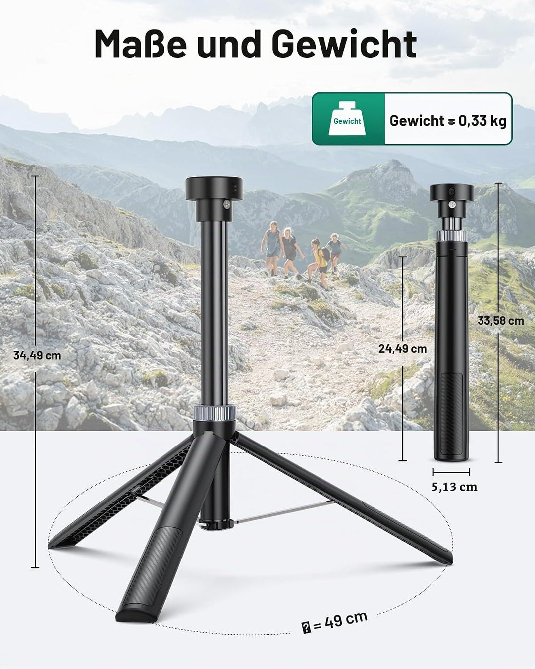 Starlink Mini Stativ Halterung, tragbarer Ständer mit Aluminium Mount Adapter, kompatibel mit neuen