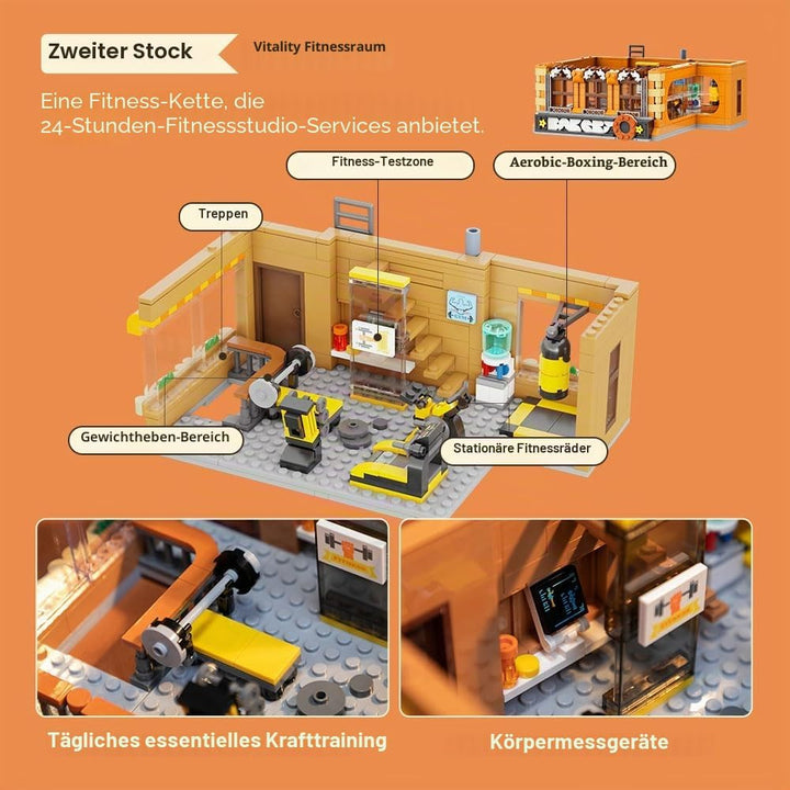 PANTASY European Bakery Building Kit-Landmark Construction Set for Adults & Teens, Featuring a Baker