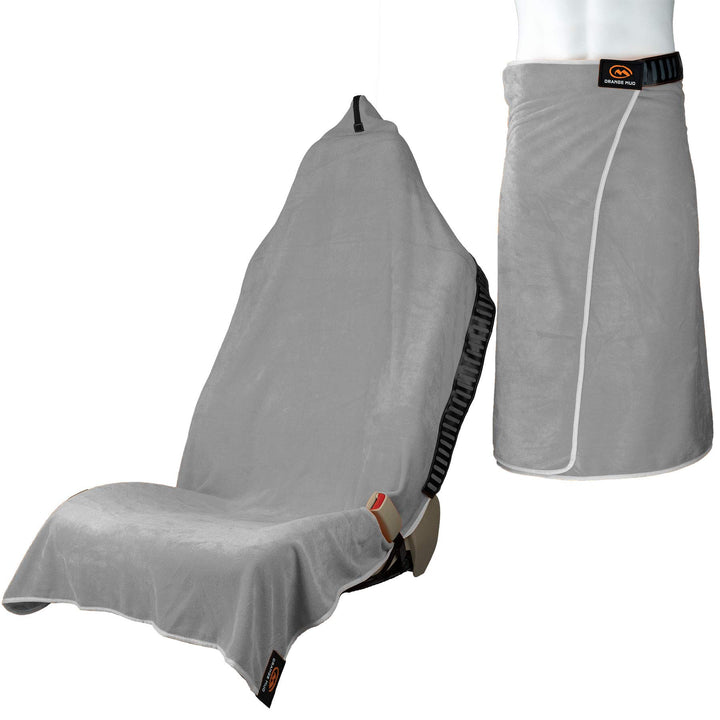 Orange Mud 3in1 Transition Wrap 2.0, Sporthandtuch + Autositz-Cover + Umzieh-Hilfe, Farbe grau
