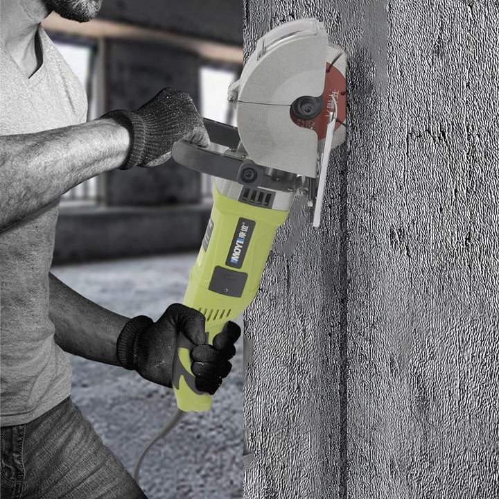 Mauernutfräse Schlitzfräse 4000W, Mauerfräse bis 38 mm mit 5x Trennscheibe Ø 121 mm für Ziegel Beton