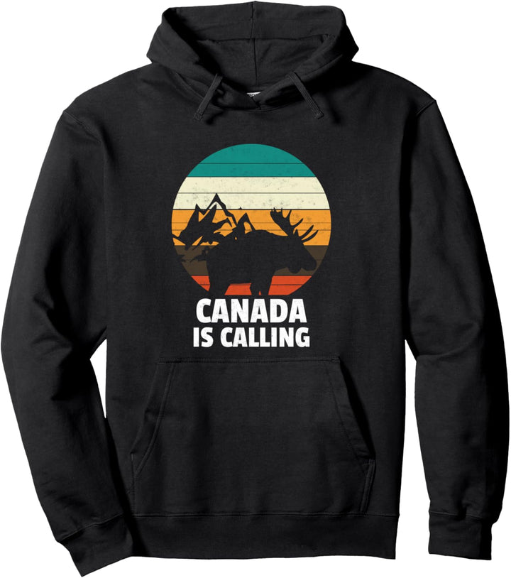 Canada Is Calling Kanada Urlaub Auswanderer Pullover Hoodie