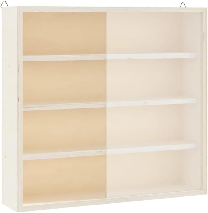 vidaXL Sammlervitrine aus Holz mit Türen, Wandvitrine für Wohnzimmer Esszimmer Schlafzimmer, Wandreg