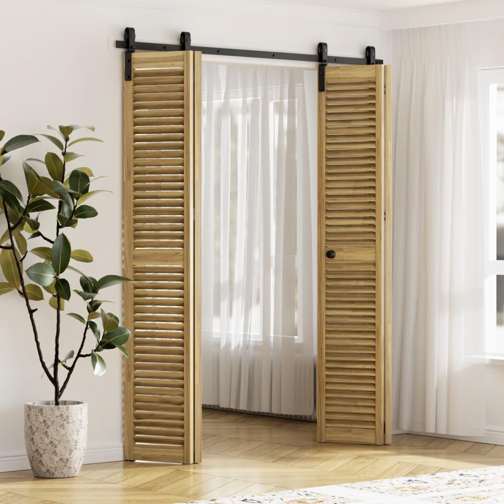 WOLFBIRD 5FT/1.5M Bifold Schiebetürbeschlag für doppelt gerichtetes Beschlagsystem, Falten Bifold Do