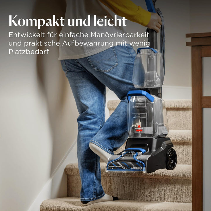 BISSELL PowerWash Compact Pet, Kompakter Upright- Teppichreiniger und Polsterreiniger für Haustierfl