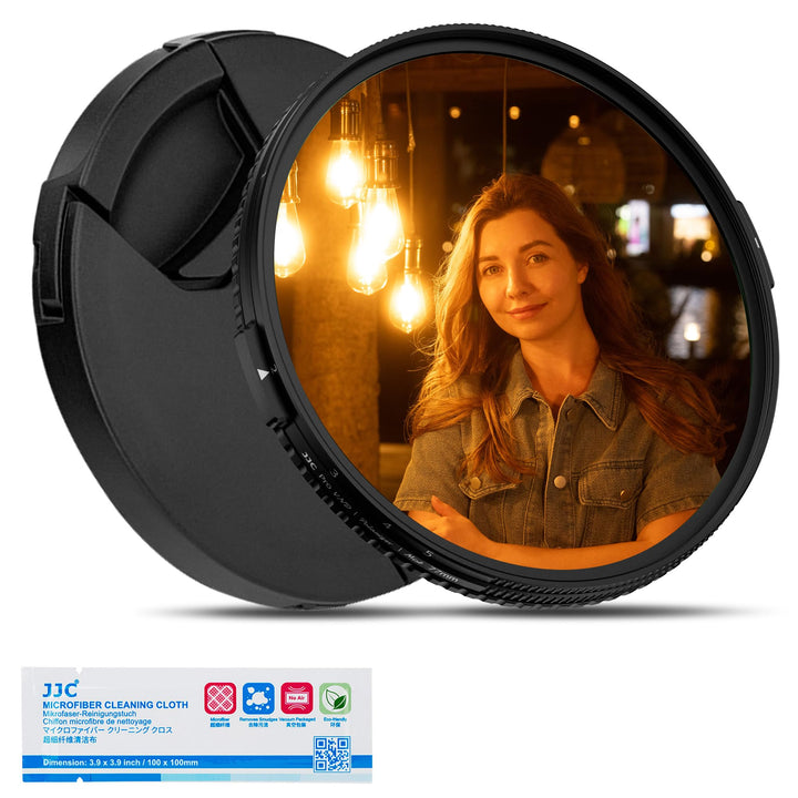 49mm 3in1 Black Mist 1/4 Filter&ND&CPL Filter,Variabler ND2-32 (Blende 1-5) Polarisationsfilter,Nitt
