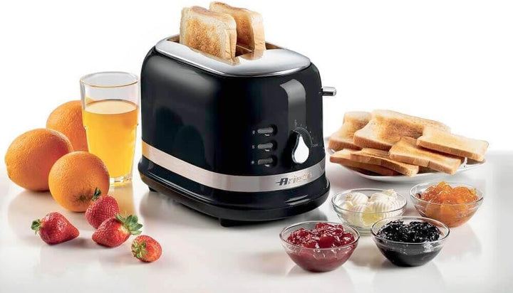 Ariete 149/02 Moderner 2-Scheiben-Toaster mit Zange, automatischer Auswurf, Krümelschublade, Auftau-