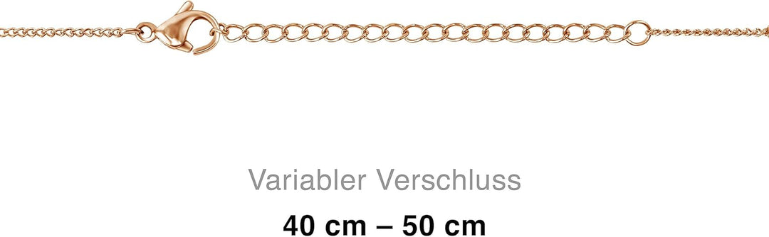 BAFFOS® Halskette für Frauen - Stanz Raute Plättchen Kette Damen aus widerstandsfähigem Edelstahl in
