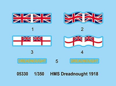 Trumpeter 05330 - Modellbausatz HMS Dreadnought 1918