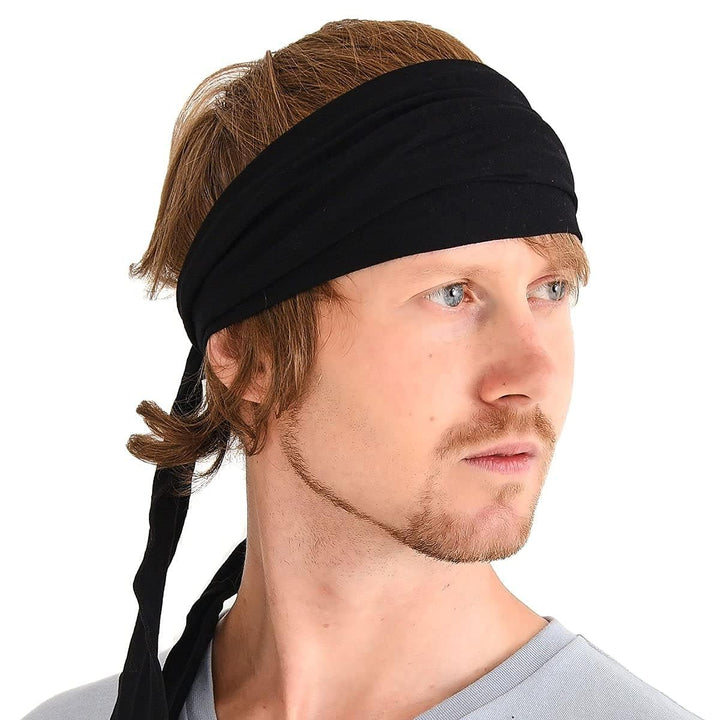 Stirnband Herren Bandana Kopftuch, Haarband Damen Wickeln Lange Dekorative Bänder, Schweissbänder Ja