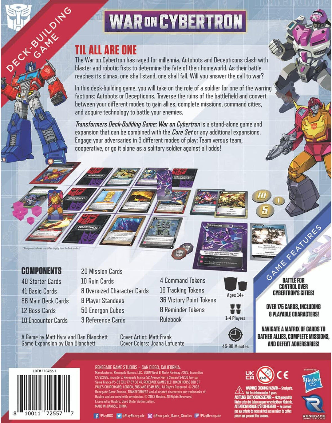 Transformers Deckbau-Spiel: War On Cybertron – eigenständiges Spiel & Erweiterung, ab 14 Jahren, 1–4