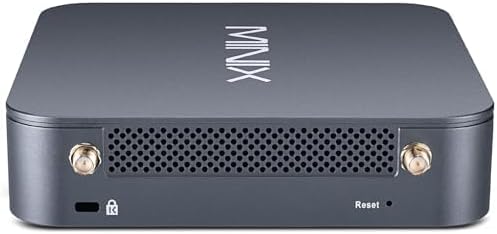 MINIX NEO J51-C8 Max Mini Computer, 8GB/512GB M.2 PCIe NVMe SSD Windows 11 Pro, Aluminum/Wi-Fi6/Dual