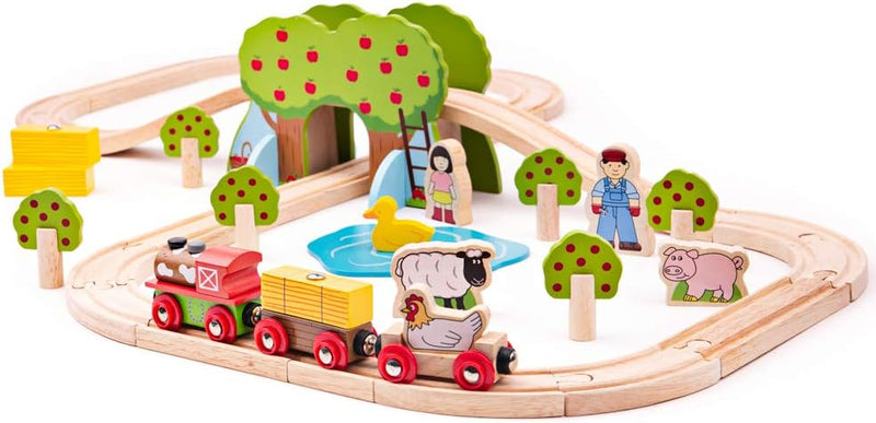 Bigjigs Rail Bauernhof-Eisenbahnset