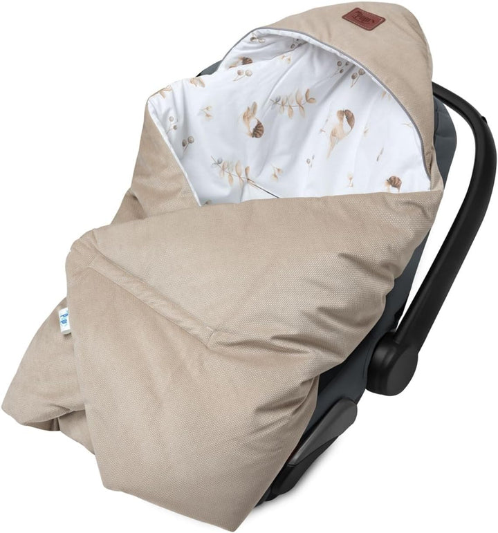 Pepi - Einschlagdecke Babyschale - 90x90 cm - Kinderwagen Decke - Babyschale Decke - Baumwolle Babyd