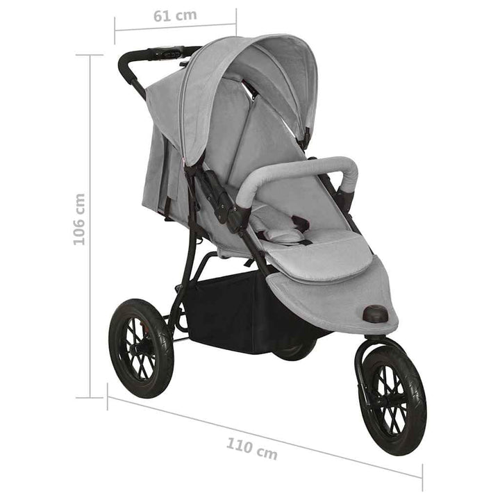 vidaXL Kinderwagen mit Verdeck Korb Einhand-Klappsystem Kinder Baby Buggy Kinderbuggy Kindersportwag