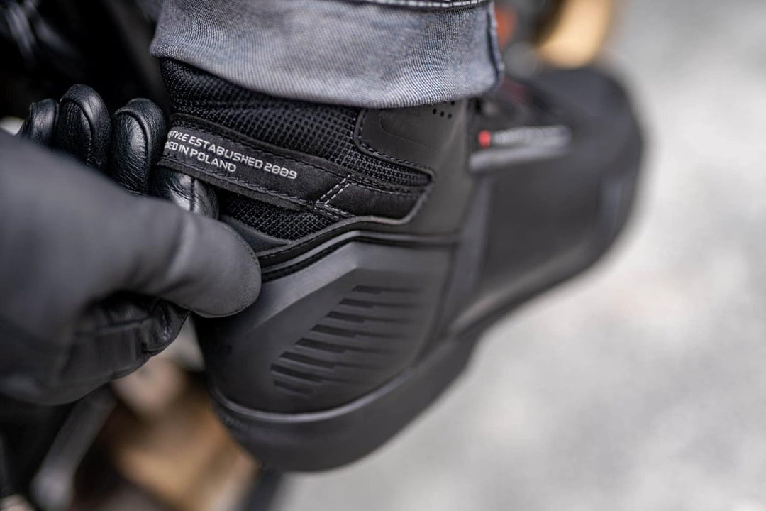 SHIMA EDGE, Motorradschuhe für Männer - Verstärkte Strassenreitschuhe mit ATOP-Verschlusssystem Vent