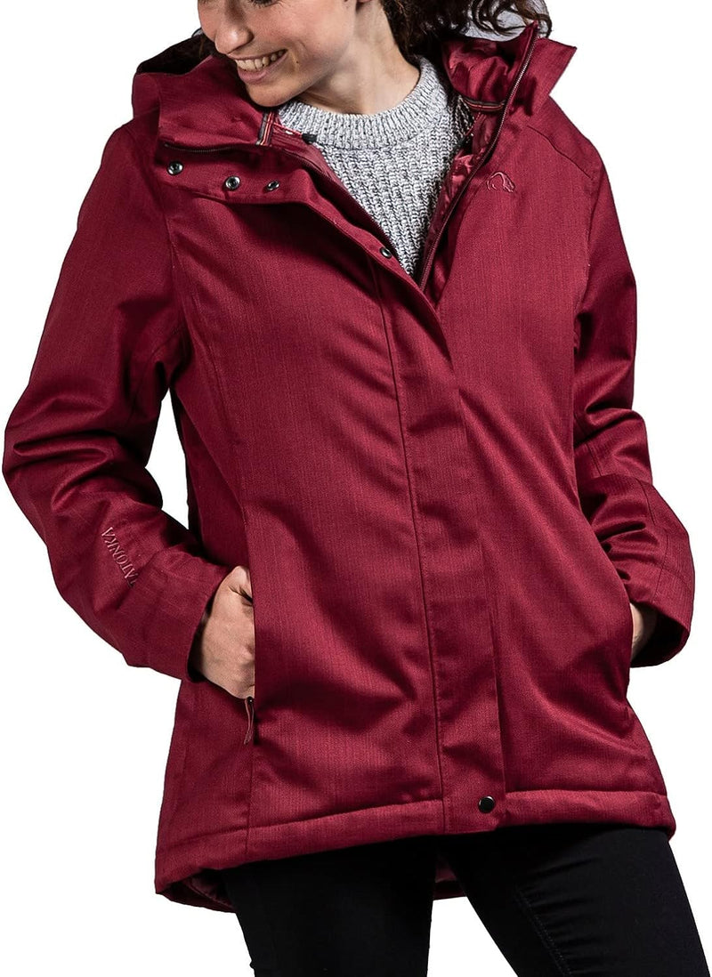 Tatonka Jonno Womens Hooded Jacket 42 Cherry Red, 42 Cherry Red