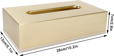 Fdit Gold Edelstahl Tissue Box, Dekorative Metall Tissue Halter Abdeckung Serviettenspender für Wohn