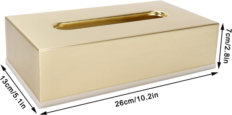 Fdit Gold Edelstahl Tissue Box, Dekorative Metall Tissue Halter Abdeckung Serviettenspender für Wohn