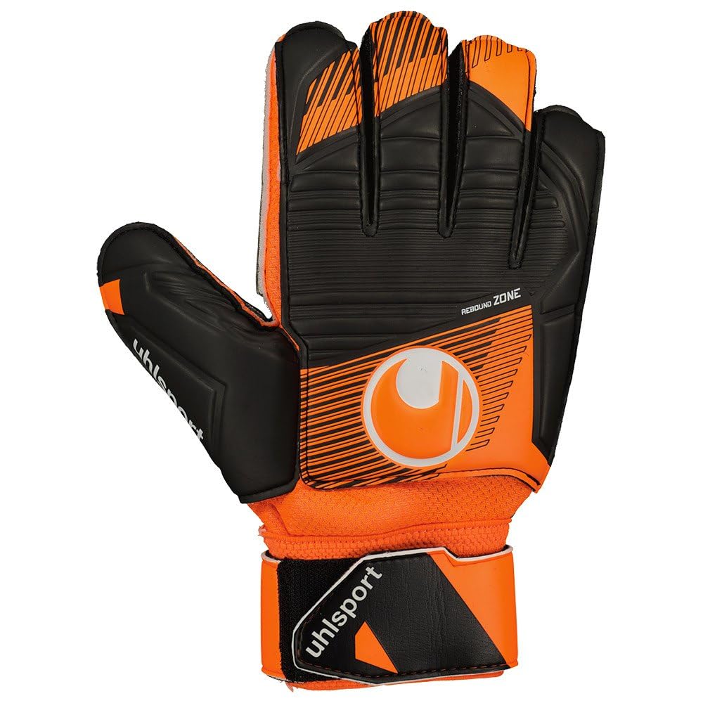 uhlsport Unisex Jugend Soft Resist+ Flex Frame Fussball Torwarthandschuhe 11 fluo orange/schwarz/wei