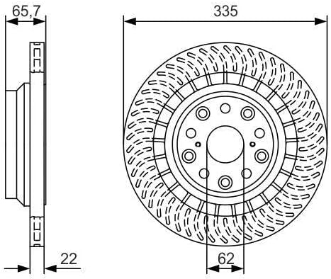 Bosch BD1834 Bremsscheiben - Hinterachse - ECE-R90 Zertifizierung - eine Bremsscheibe