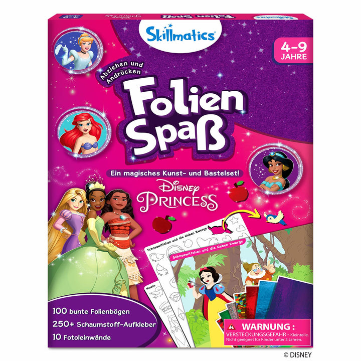 Skillmatics Kunst & Bastelaktivität- Folienspass Disney Prinzessin, Schmutzfreie Kunst für Kinder, B