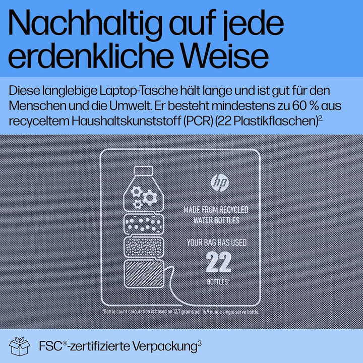 HP Everyday 16 Zoll Laptop-Aktentasche – Wasserabweisend, Vielseitig mit Abnehmbarem Schultergurt un