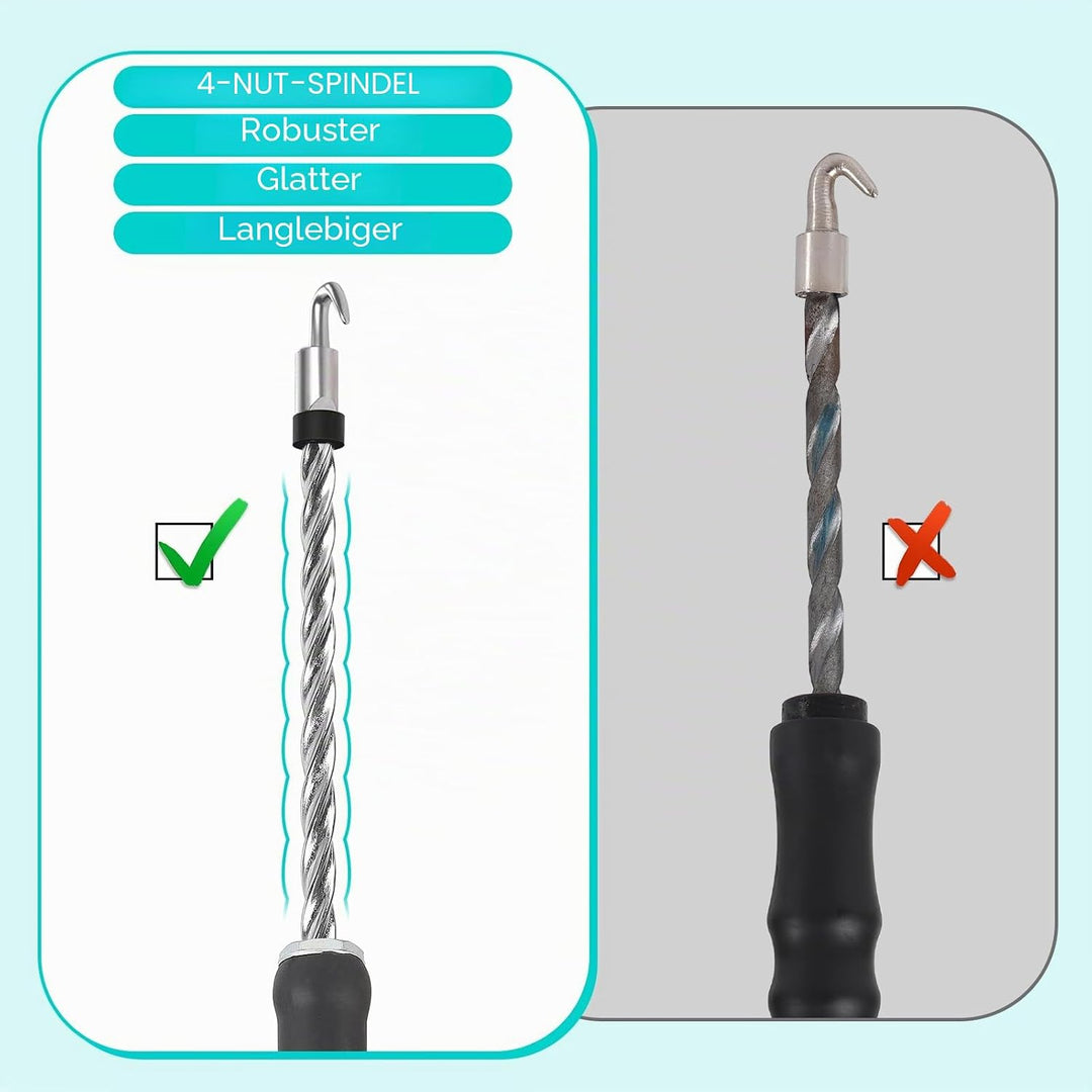 CPROSP Rödeldraht Verkupfertem(1000 Stk) mit Draht Driller, Set aus Betonbindedraht 160mm und Rödelz