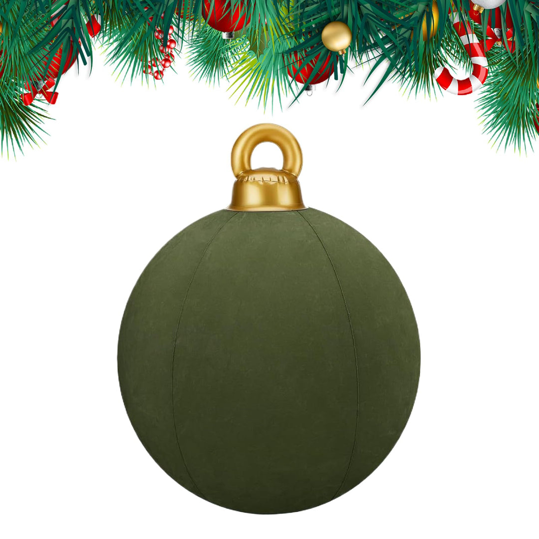 Riesige Aufblasbare Samt-Weihnachtskugeln | 60cm Grosse Aufblasbare Weihnachtskugeln for Christmas H