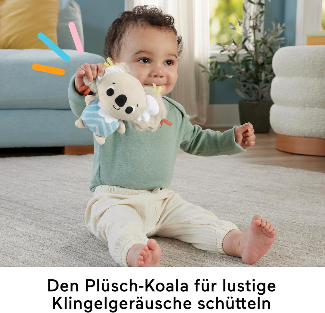 Fisher-Price Simply Senses Spieldecke für Babys, Erlebnisdecke für Neugeborene, mit Mobile und senso