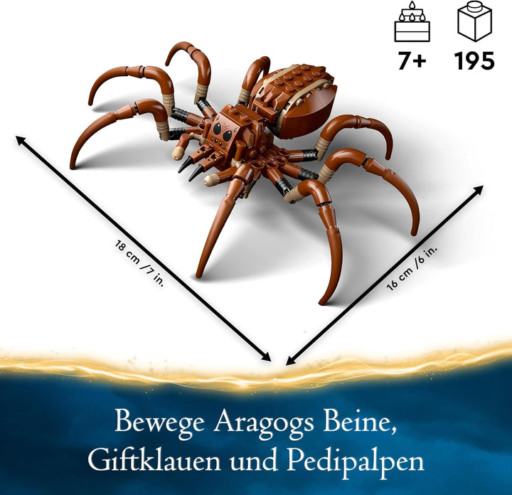 LEGO Harry Potter Aragog im Verbotenen Wald, Fantasy-Spielset mit Spinnen-Figur, Fabelwesen, 2 Minif