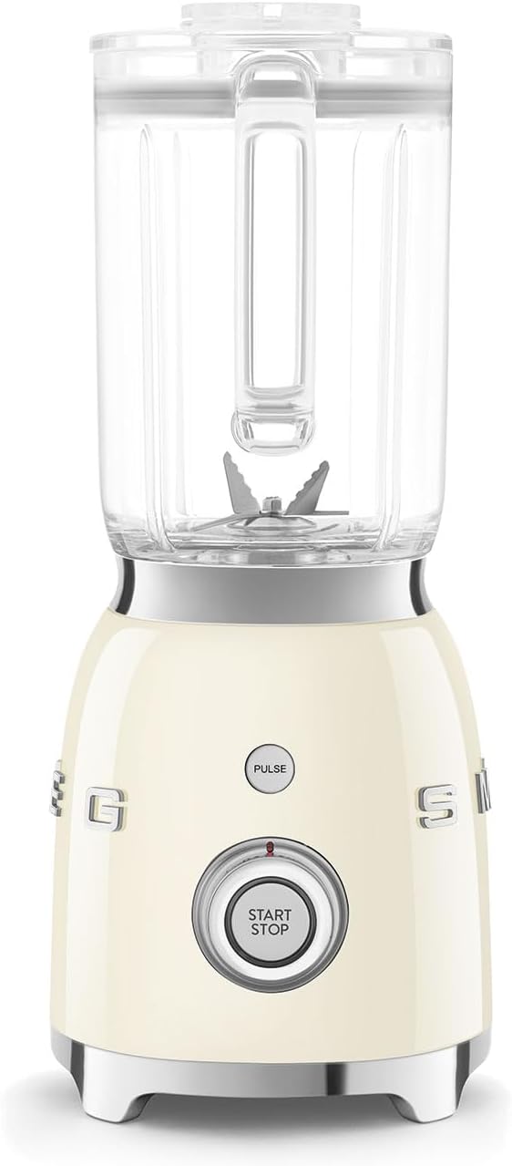 SMEG, BLF03CREU, 1,5 l Standmixer, 4 -Geschwindigkeitsstufen, 4 Automikprogramme, Abnehmbare Doppelk