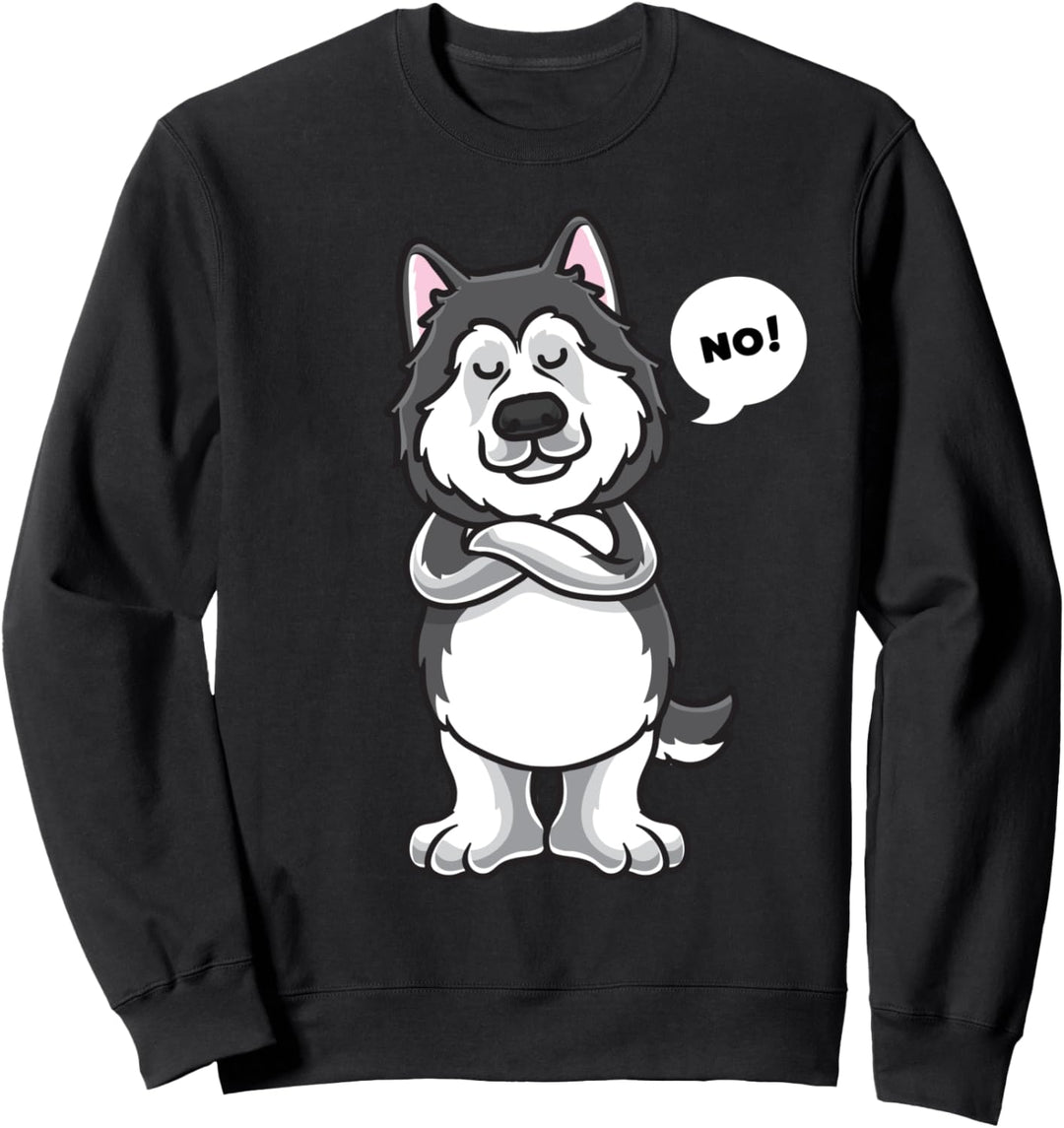 Sturer Alaskan Malamute Hund lustig Hundebesitzer Sweatshirt