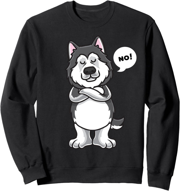 Sturer Alaskan Malamute Hund lustig Hundebesitzer Sweatshirt