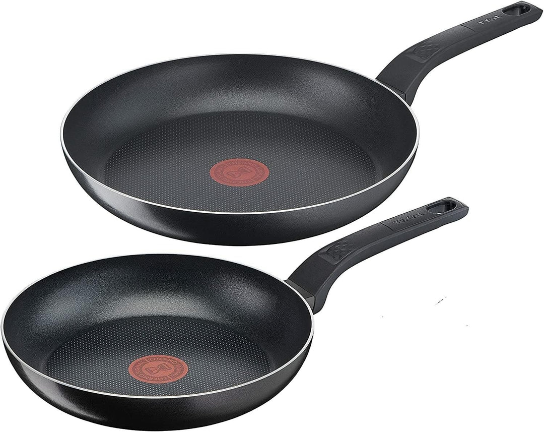Tefal B189S2 Taste Pfannenset 2 tlg, kleine Pfanne 20 cm + Bratpfanne gross 28 cm, Innen & Aussen An