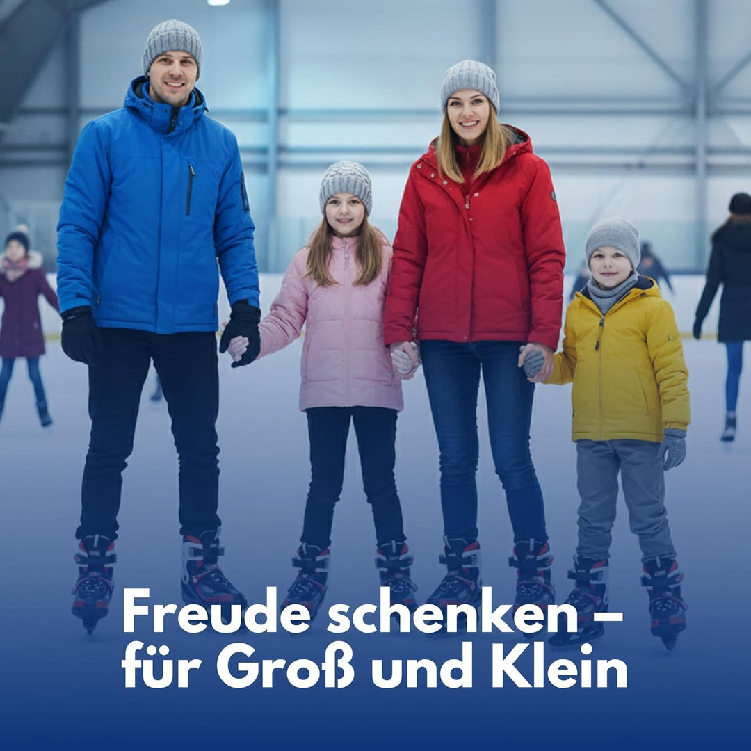 Best Sporting Schlittschuhe Kinder, Damen & Herren I 4-Fach verstellbare Eislaufschuhe Kinder I Soft