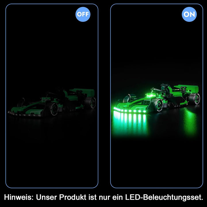 LocoLee Licht Set Kompatibel mit Lego 77247 KICK Sauber F1 Team C44 Rennauto, Nur Lichter Set, Licht