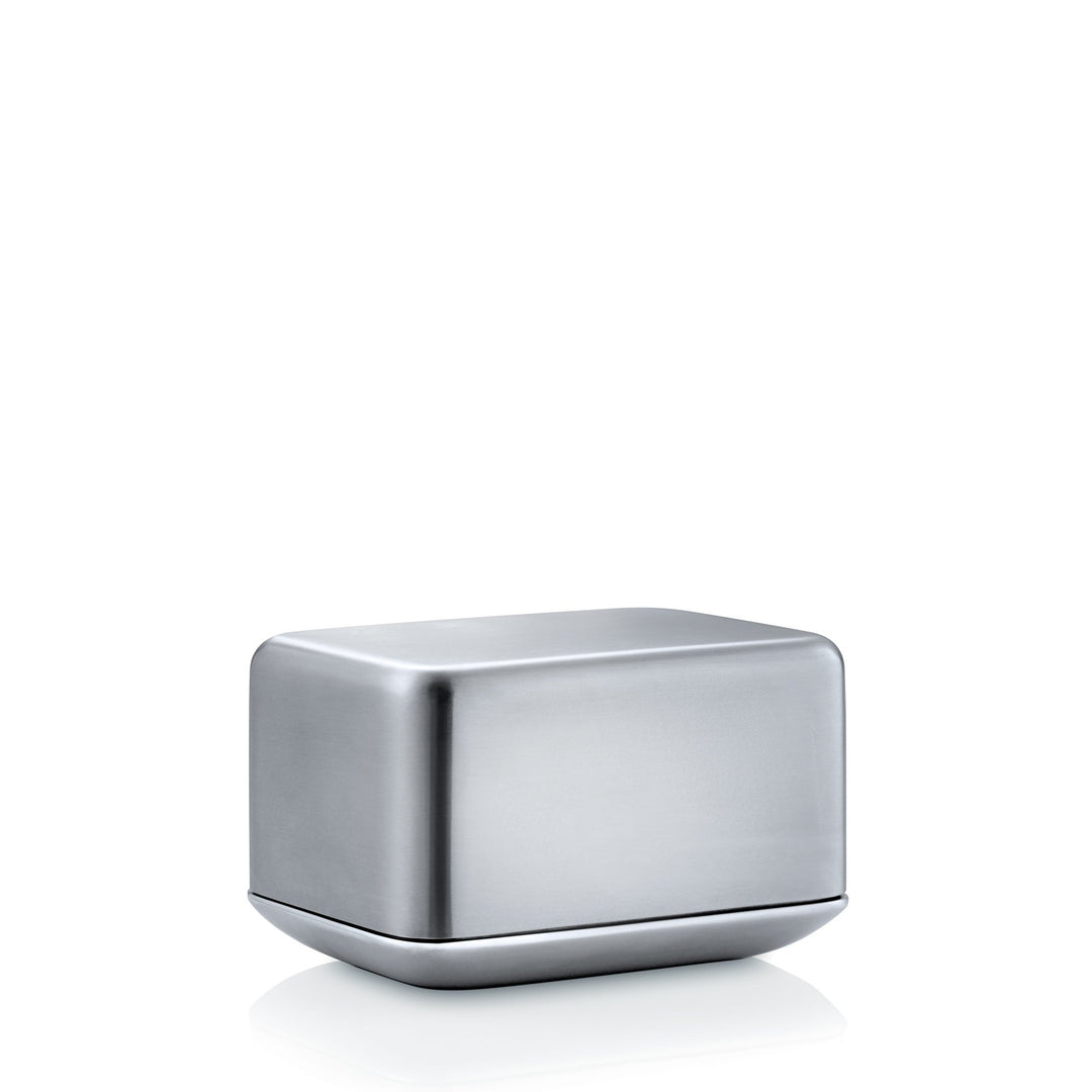 blomus -BASIC- Butterdose Edelstahl matt, 125 g Butter, 63637 S Single, S Single