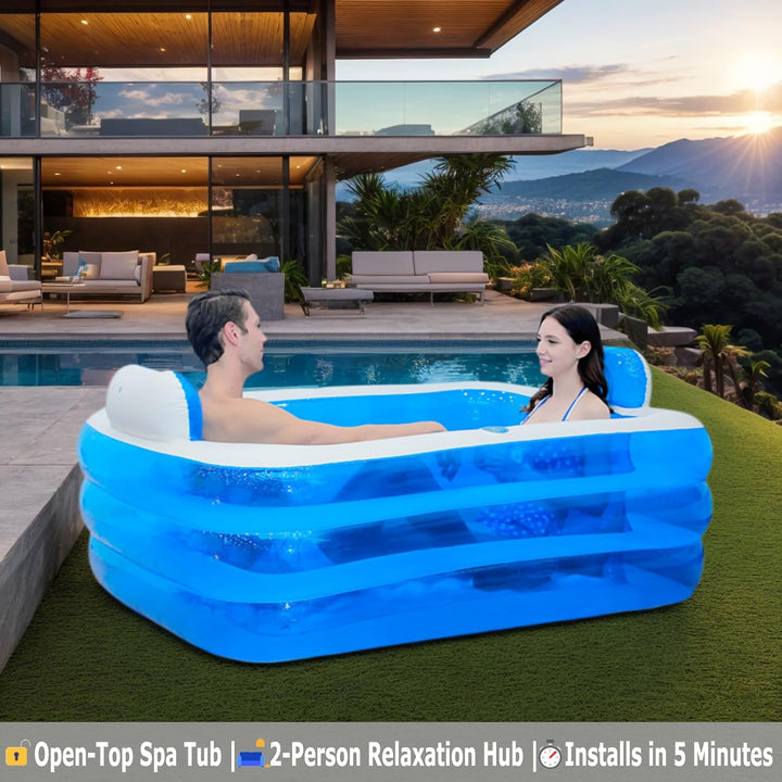 Aufblasbarer Pool,Badewanne Faltbare Aufblasbar für Erwachsene,Whirlpool Outdoor,Planschbecken für B