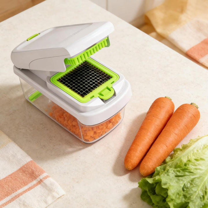 7-in-1 Gemüseschneider, Multifunktionaler Küchenschneider, Meal prep, Gemüsehobel mit 7 Klingen und