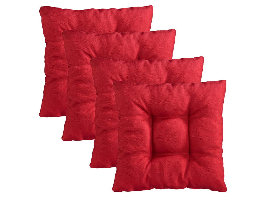 Traumnacht Cozy Stuhlkissen 4er Set 38 x 38 x 6 cm, Sitzkissen für Gartenstuhl, Küche &amp; Esszimmer, b