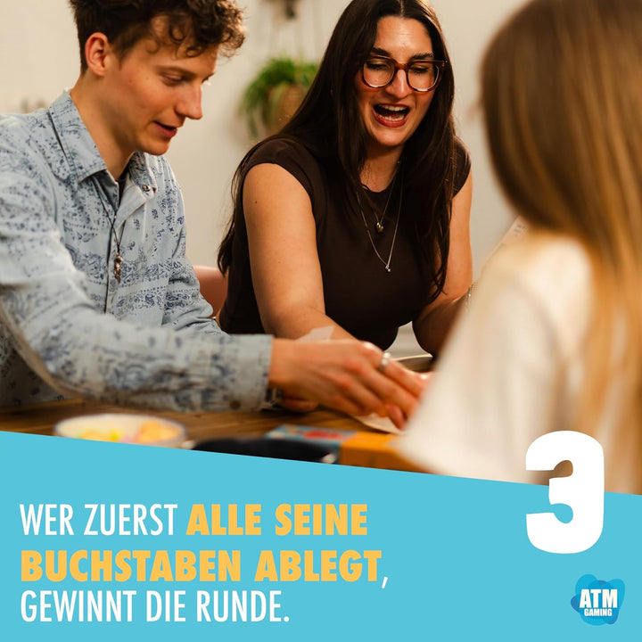 ATM Gaming Quickstop - Das Buchstaben-Duell - Sommer-Edition - Kartenspiel für Jugendliche und Erwac