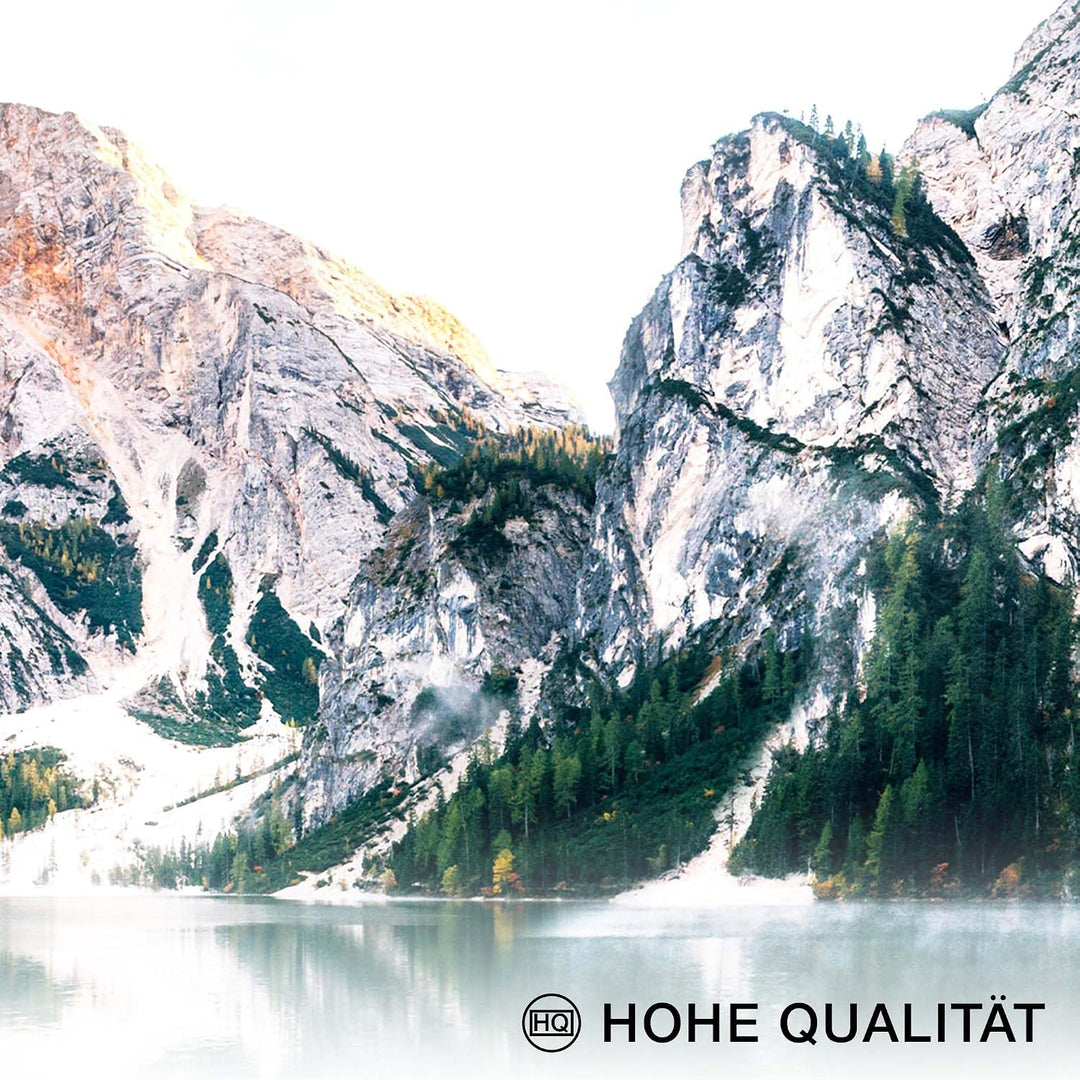 Novart Wandbilder Set Berge und See Natur Türkis - KEIN EXTRA RAHMEN BENÖTIGT - Modern Deko - Wohnzi