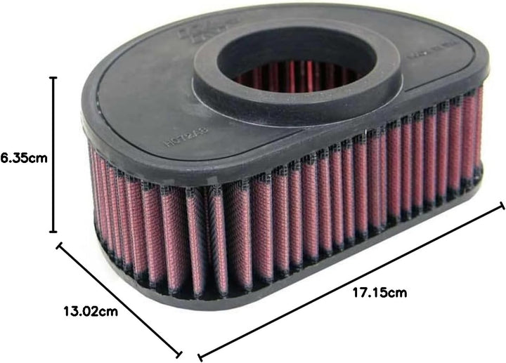 K&N KA-1603 Motorrad Tauschluftfilter, Rot