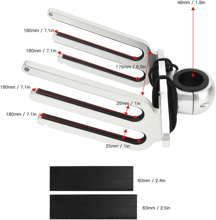 Aramox Wakeboard-Rack, Wakeboard-Turmhalterung mit Verstellbarem Winkel, Polierte Aluminiumlegierung